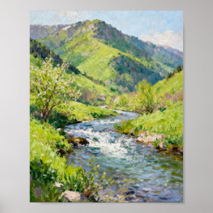 The Awakening of the Alpine Valley: A Vernal Strea Poster