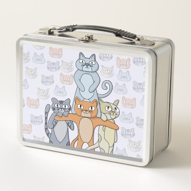 The Awesome Cats Metal Lunch Box (Front)