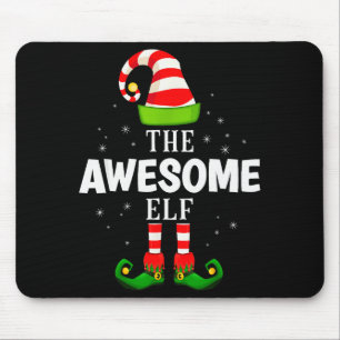 The Awesome Elf Christmas Pjs Matching Pajama  Mouse Pad