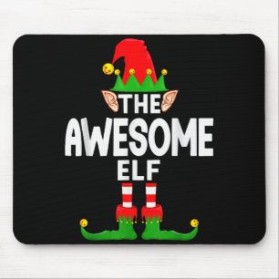 The Awesome Elf Family Christmas Pajama Party  Mouse Pad