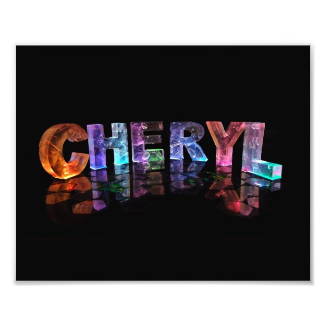 The  Awesome Name Cheryl in 3D Lights Photo Print (Front)