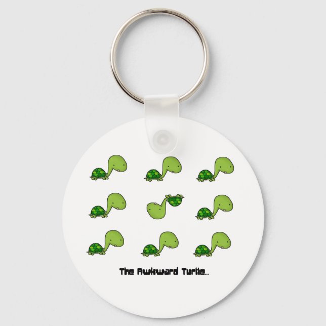 The Awkward Turtle Key Ring (Front)