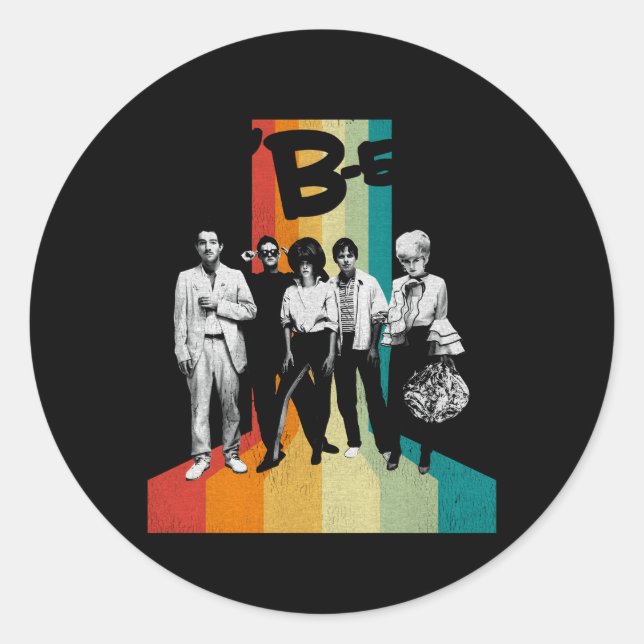 The B-52S Album Cover Classic Round Sticker (Front)