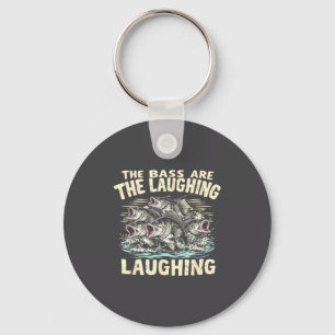 The B Are Laughing Funny Fishing Design Key Ring