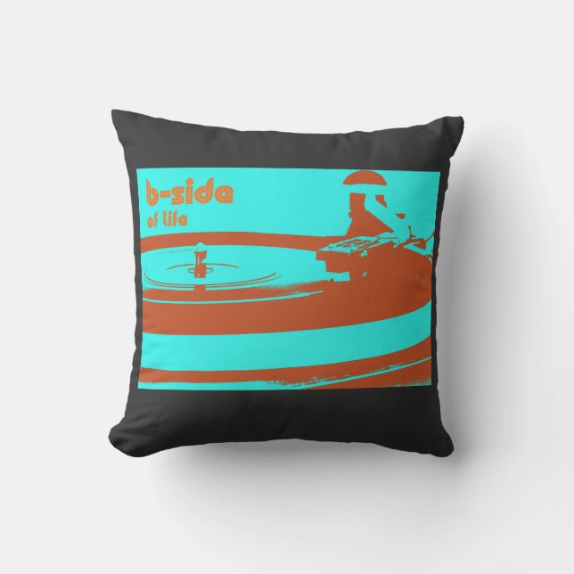 The B-side of Life Vinyl Records Cushion (Front)