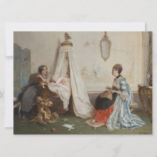 The Baby is Sleeping (by Gerolamo Induno) Card