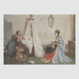 The Baby is Sleeping (by Gerolamo Induno) Tissue Paper