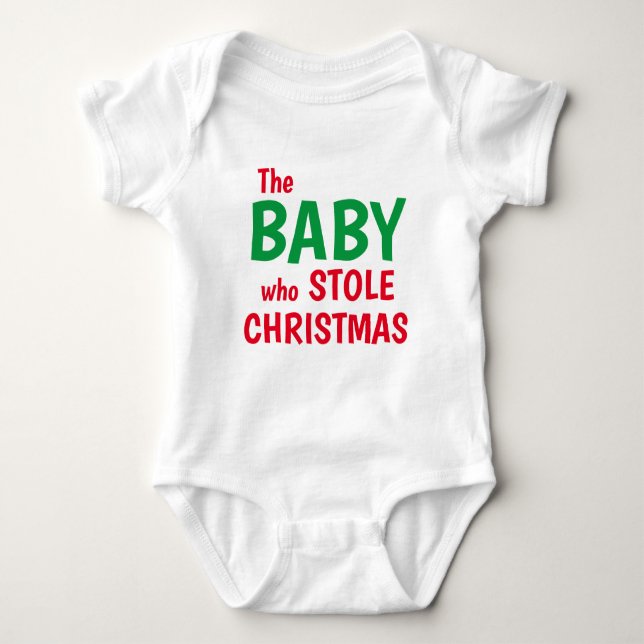 The Baby Who Stole Christmas Baby Bodysuit (Front)