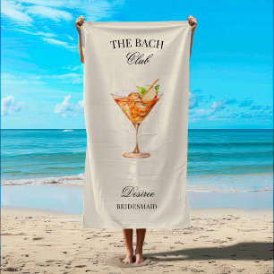 The Bach Club Apple Cocktail Bachelorette Beach Towel