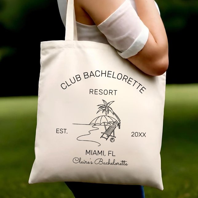 The Bach Club Bachelorette Party Favours Bridesmai Tote Bag (Creator Uploaded)