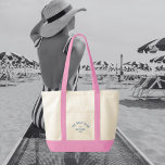 The Bach Club Blue Custom Crest Bachelorette<br><div class="desc">The Bach Club tote bags are perfect for your beach club theme bachelorette party. Blue distressed custom bach club crest with pink staps. Personalise with the details of your bachelorette... year, beach and destination. Perfect for a beach theme bachelorette party or a destination bachelorette. Matching accessories available in The Bach...</div>