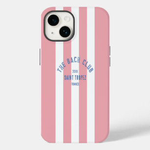 The Bach Club Crest Pink Stripe Bachelorette iPhone 14 Case