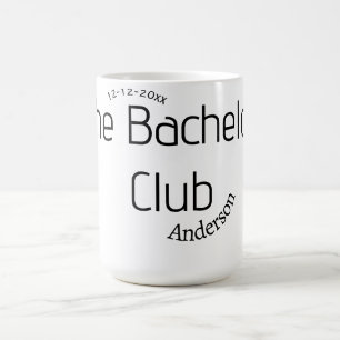 the bachelor club name year stylish trendy curvy coffee mug