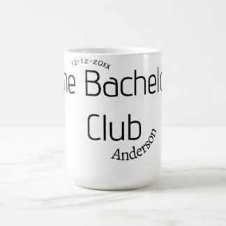 the bachelor club name year stylish trendy curvy coffee mug