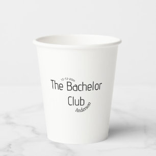 the bachelor club name year stylish trendy curvy  paper cups