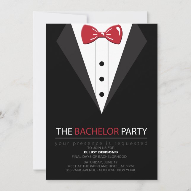The Bachelor Party Invitation (Front)
