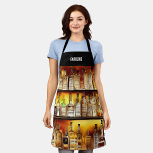 The Back Bar Artistic Watercolor   Apron