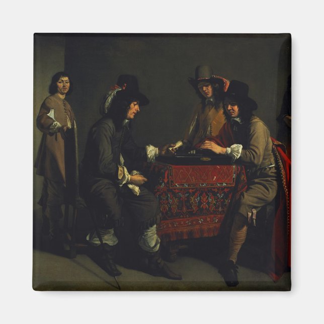 The Backgammon Players Magnet (Front)