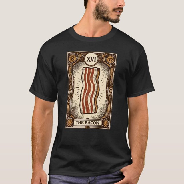 The Bacon Tarot Card Meat Magic T-Shirt (Front)