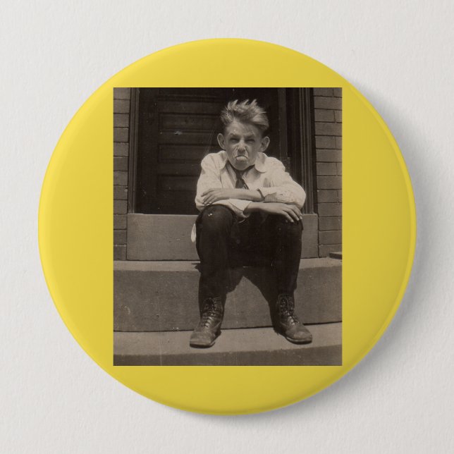 the bad attitude 10 cm round badge (Front)