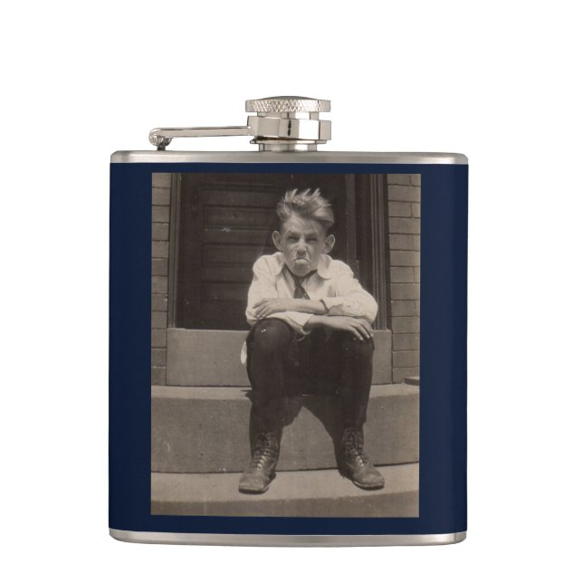 the bad attitude hip flask (Front)