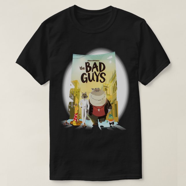 The Bad Guys Group Movie Poster  T-Shirt (Design Front)