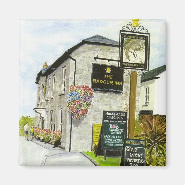 'The Badger Inn' Magnet (Front)