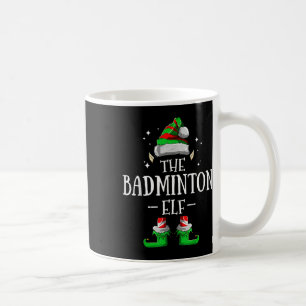 The Badminton Elf Matching Family Group Christmas  Coffee Mug