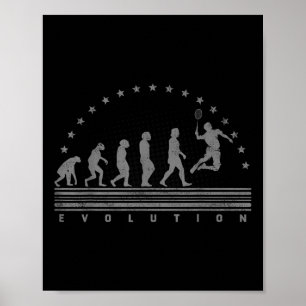 The Badminton Evolutions Retro Shuttle Mens Badmin Poster