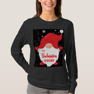 The Badminton Gnome Matching Family Christmas Paja T-Shirt