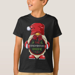 The Badminton Gnome Matching Family Group Christma T-Shirt