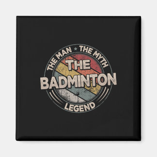 The Badminton Legends Retro Shuttle Men's Badminto Magnet