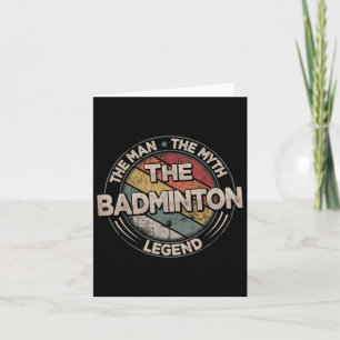 The Badminton Legends Retro Shuttle Mens Badminton Card