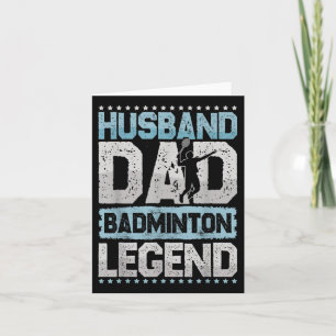 The Badminton Legends Retro Shuttle Mens Badminton Card