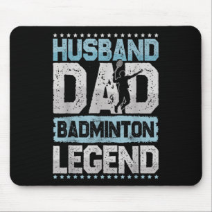 The Badminton Legends Retro Shuttle Mens Badminton Mouse Pad