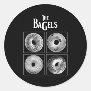 The Bagels Funny Bagel Bread Foodie Lover Bakery F Classic Round Sticker