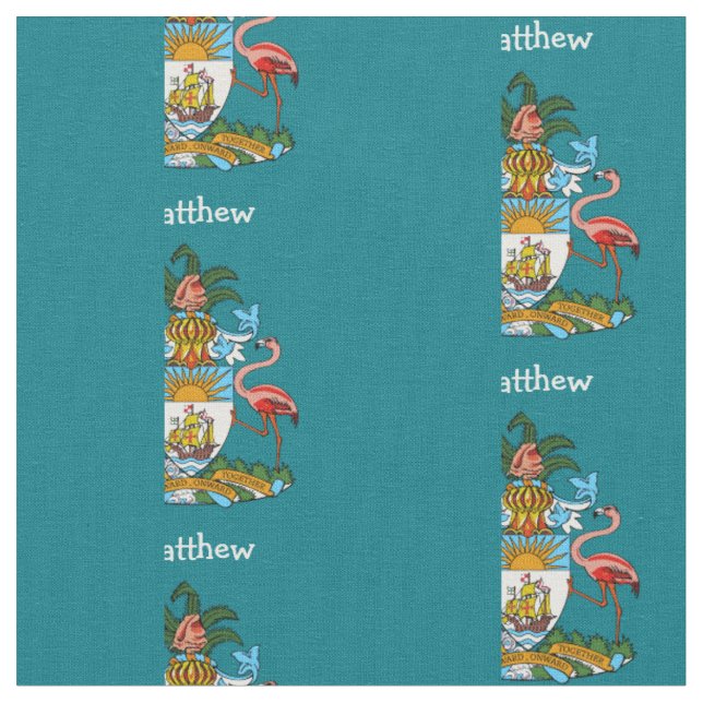 The Bahama Coat Of Arms Emblem Personalised Fabric (Close Up)