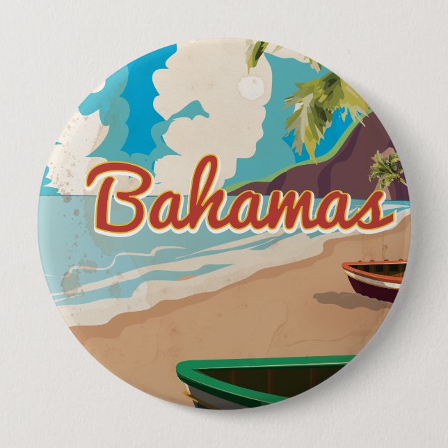 The Bahamas 10 Cm Round Badge (Front)