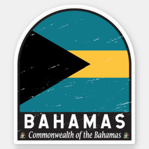 The Bahamas Flag Emblem Distressed Vintage