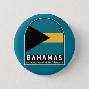 The Bahamas Flag Emblem Distressed Vintage 6 Cm Round Badge