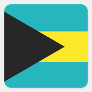 The Bahamas Flag  Square Sticker