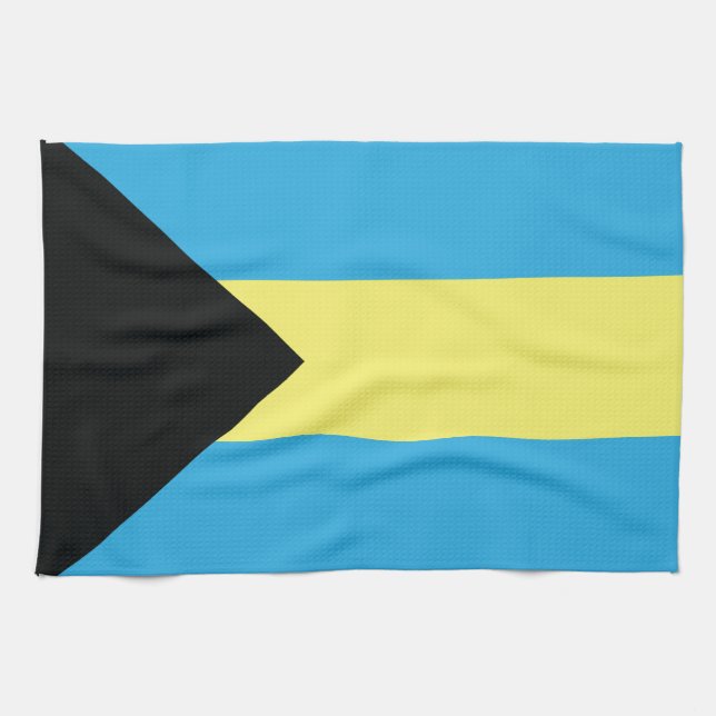 The Bahamas Flag Tea Towel (Horizontal)
