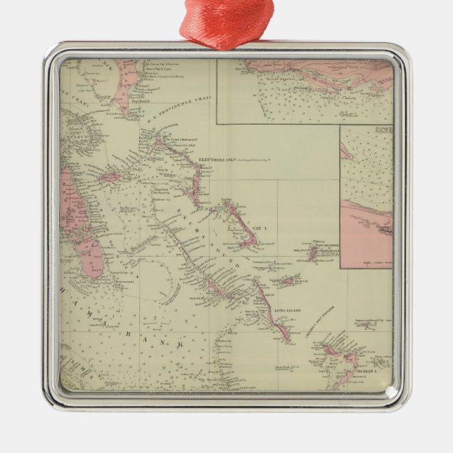 The Bahamas Metal Tree Decoration (Front)