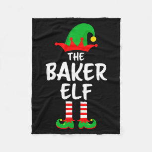The Baker Elf Matching Family Christmas Fleece Blanket