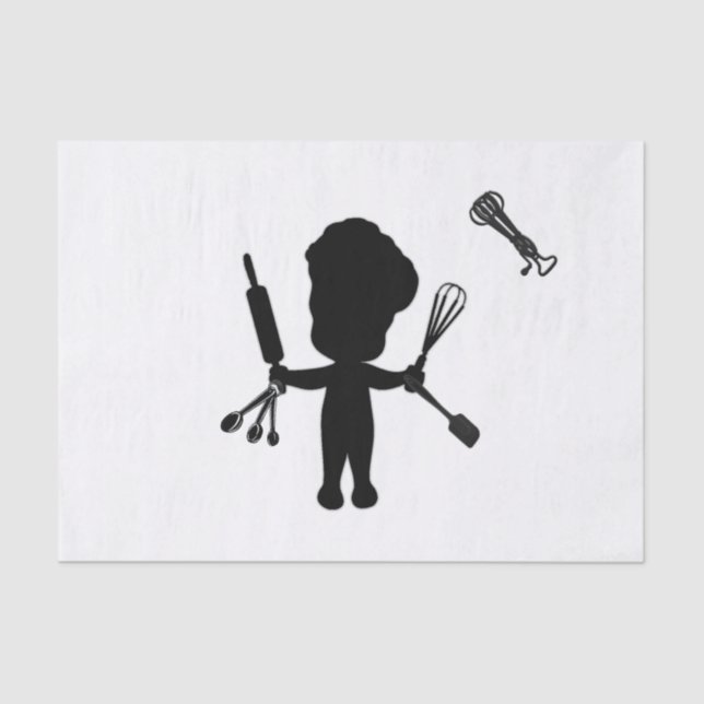 The Baker Juggles His Utensils / Tools Tissue Paper (Front)