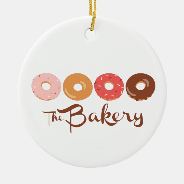 The Bakery Ceramic Tree Decoration (Front)