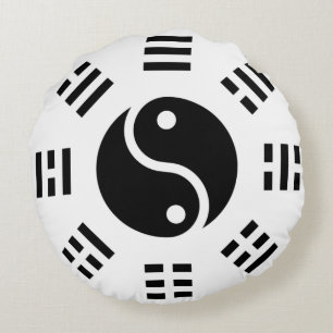 The Balance: Ba Gua, eight trigrams yin yang TCM Round Cushion