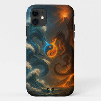 The Balance of Dragons - Fire and Water in Etern D Case-Mate iPhone Case