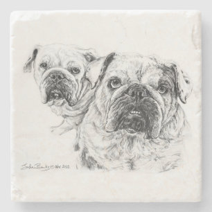 The Bald Divas Stone Coaster