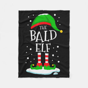 The Bald Elf Christmas Family Matching Xmas Group  Fleece Blanket